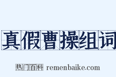 真假曹操组词是什么意思的图片